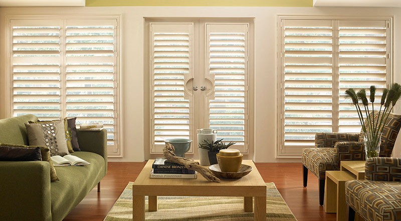 Plantation Shutters on Window and Doors